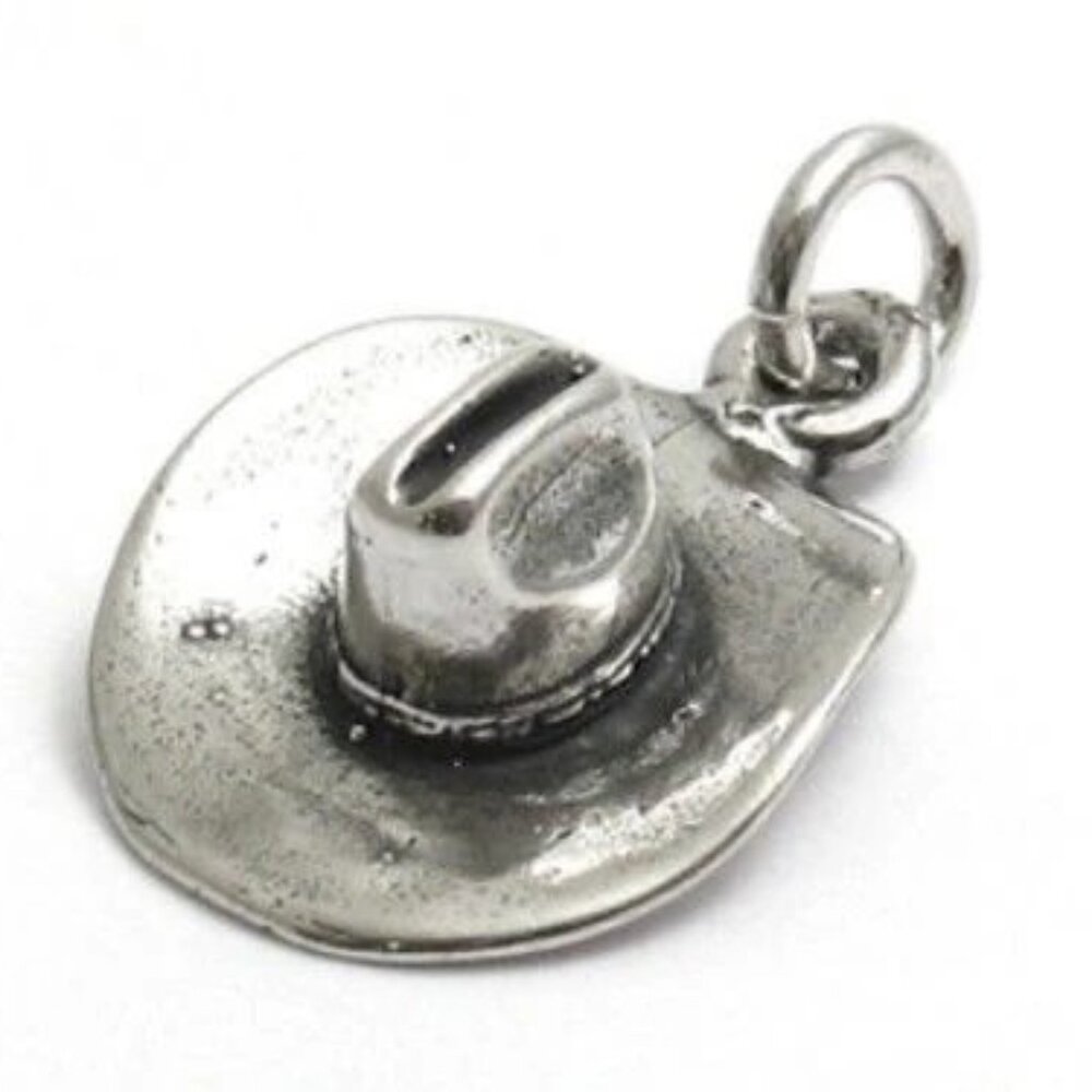 10-Gallon Cowboy Hat Charm. Sterling Silver